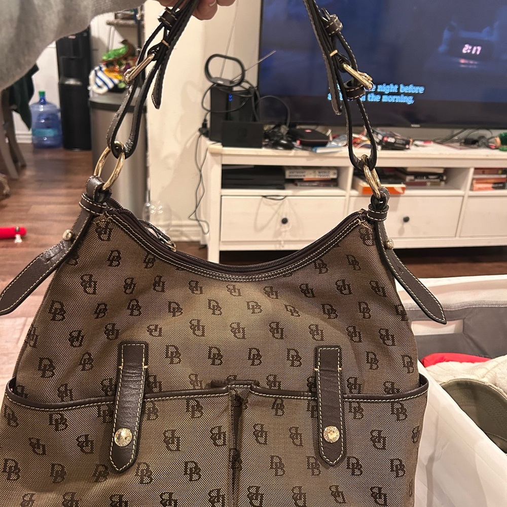 Dooney & Bourke Brown Monogram Shoulder Bag